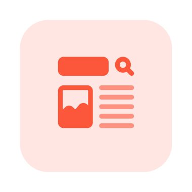 Çevrimiçi haber makalesi sonuç arama şablonu