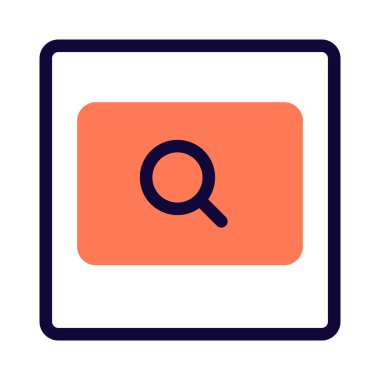 Beyaz arkaplanda arama çubuğu şablonu izole edildi