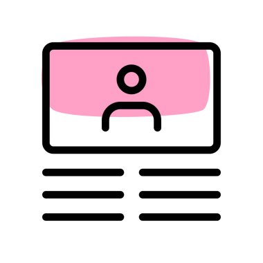 Bilgi şablonu hakkında kullanıcı profili sosyal medya