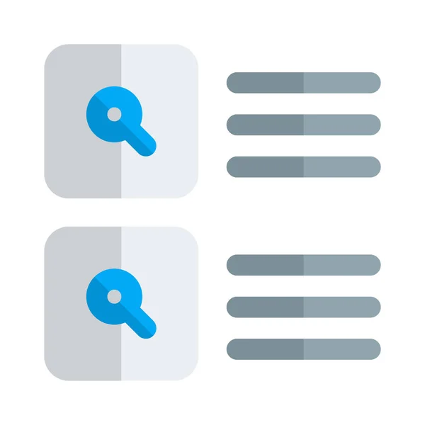 Número Resultados Búsqueda Diferentes Sitios Web Comparación Derecha — Vector de stock