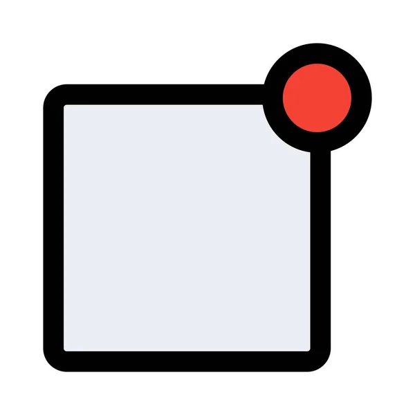 Anwendung Leeren Dateiformat Mit Kreisförmigem Punkt — Stockvektor