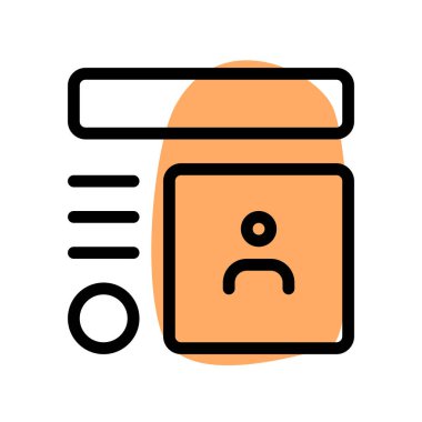 Infographics düzenine sahip kullanıcı profili resim incelemesi