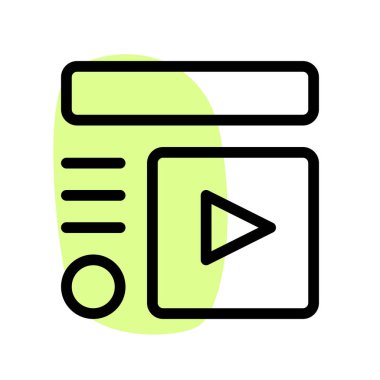 Bir sayfaya yerleştirilmiş video klipsi ile başlık