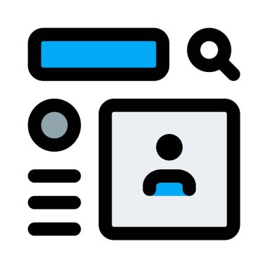 Kullanıcı bilgi veritabanı profil resmi ve sağ ile arandı