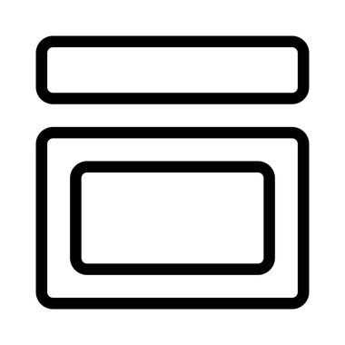 Üstü başlıklı dikdörtgen kutu çerçevesi