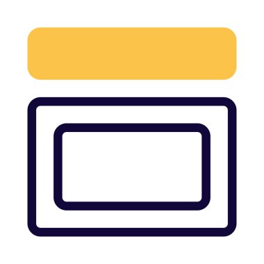 Üstü başlıklı dikdörtgen kutu çerçevesi