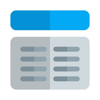 Üst başlıklı çift satırlı paragraf bülteni