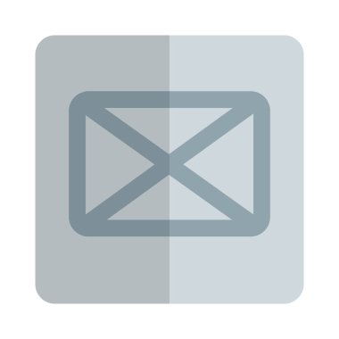 Kare bir kutunun içindeki bir zarfın şablonu