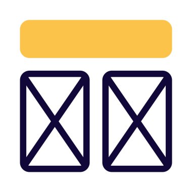 Üzerinde başlık olan yeni tasarım çapraz çerçeve tasarımı