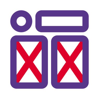 Çift son çapraz çerçeve tasarım şablonu düzeni