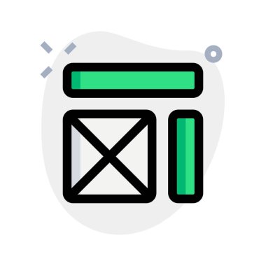 Sol tarafta yan çubuklarla çapraz tel çerçeve