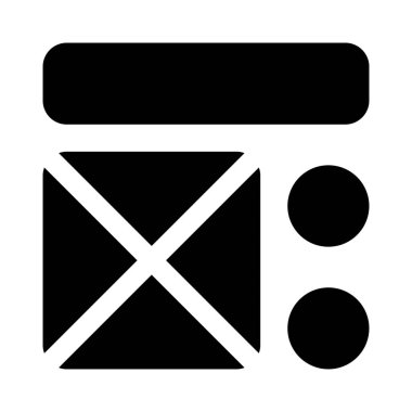 Çapraz çerçeve montajı çubuk ve yuvarlak blok üst görünümü