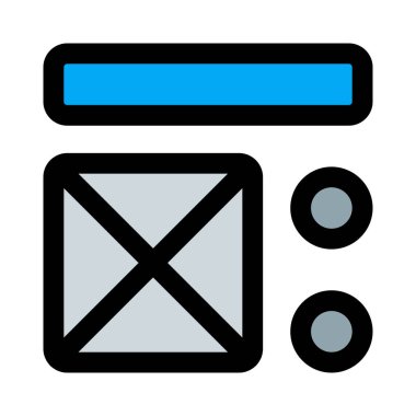 Çapraz çerçeve montajı çubuk ve yuvarlak blok üst görünümü