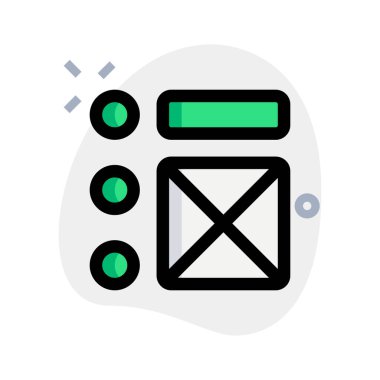 Çapraz çerçeve montajlı çoklu yuvarlak çubuk üst görünümü