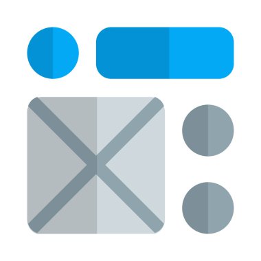 Yuvarlak çubuk ve çapraz çerçeve ile karışık malzeme