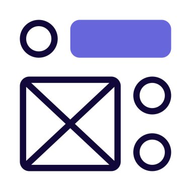 Yuvarlak çubuk ve çapraz çerçeve ile karışık malzeme