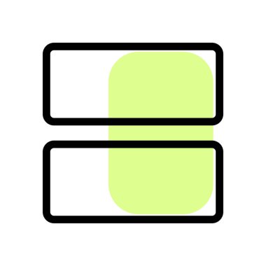 Dikdörtgen kare blok boyutu beyaz bir arkaplan üzerinde izole