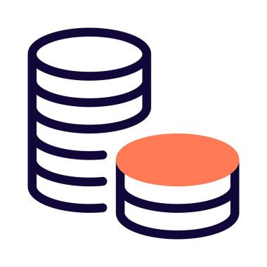 Gümüş para yığını Değerli hazine koleksiyonu