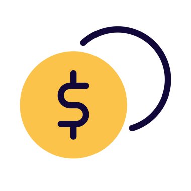 Beyaz arka planda izole edilmiş dolar para sembolü