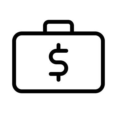 iş çantası beyaz bir arkaplanda izole edildi