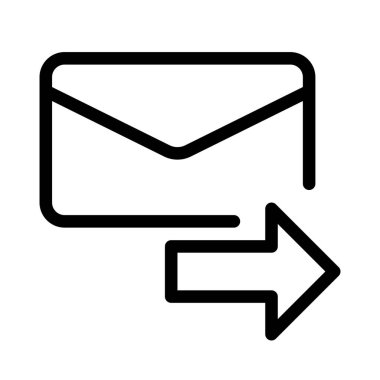 e- posta ileri düğmesi, vektör illüstrasyonu 