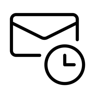 zamanlama e- posta iletisi, vektör illüstrasyonu 