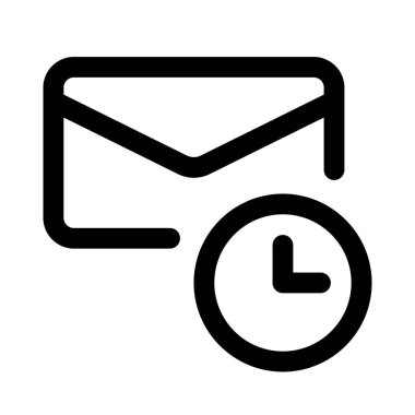 zamanlama e- posta iletisi, vektör illüstrasyonu 