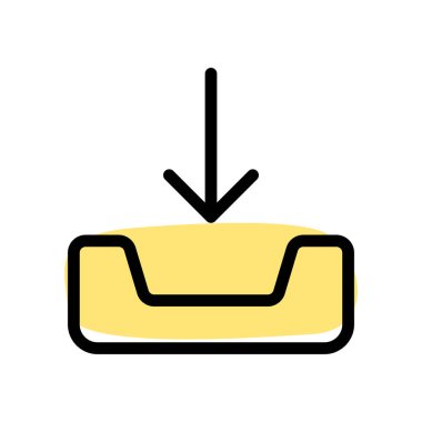 posta kutusu indirme eklentisi, vektör illüstrasyonu 