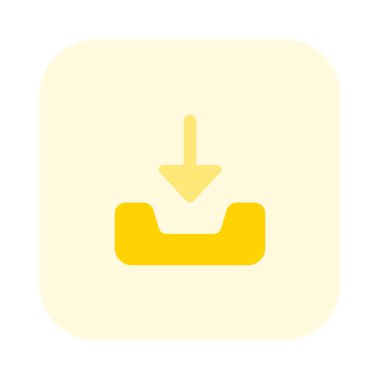 posta kutusu indirme eklentisi, vektör illüstrasyonu 