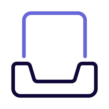 Gelen kutusu belge eklentisi, vektör illüstrasyonu 