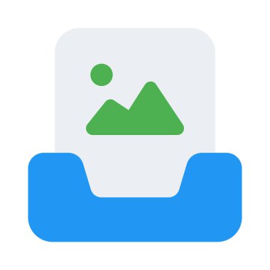 Posta kutusu resim dosyası, vektör illüstrasyonu 