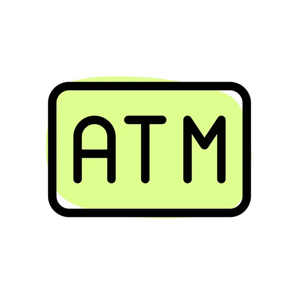 Automatyczna Bankomat Dokonywania Transakcji Finansowych Rachunku Bankowego — Wektor stockowy