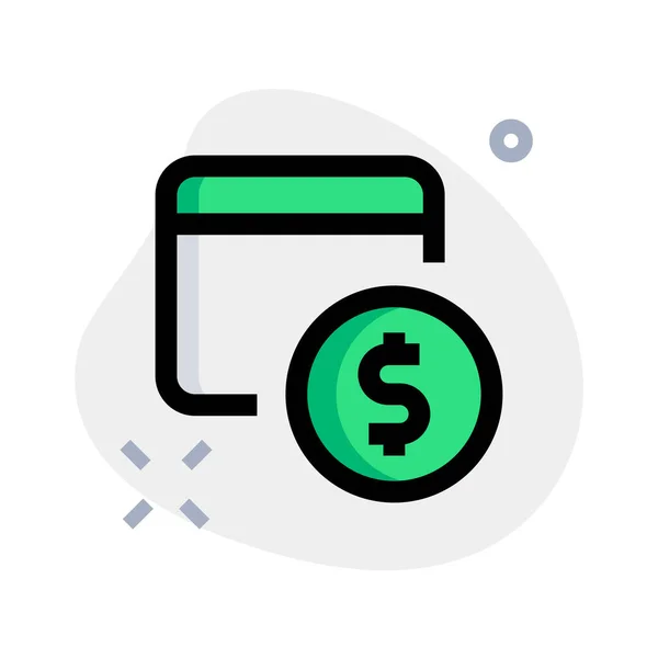 Online Kauf Browser Für Commerce Finanzierung Kasse — Stockvektor