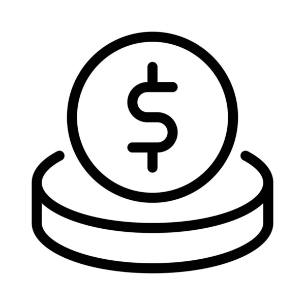Fonds Pièces Dollars Isolés Sur Fond Blanc — Image vectorielle