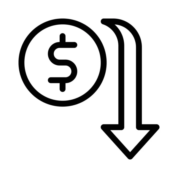 Υποτίμηση Του Χρήματος Δολάρια Μείωση Της Χρηματοδότησης Απόσβεσης — Διανυσματικό Αρχείο