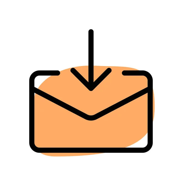 Salvar Baixar Mail — Vetor de Stock