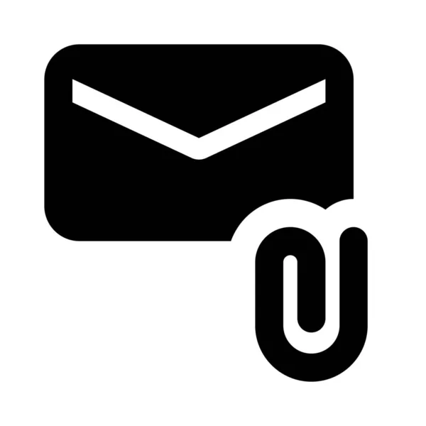 Email Con Allegato Illustrazione Vettoriale — Vettoriale Stock