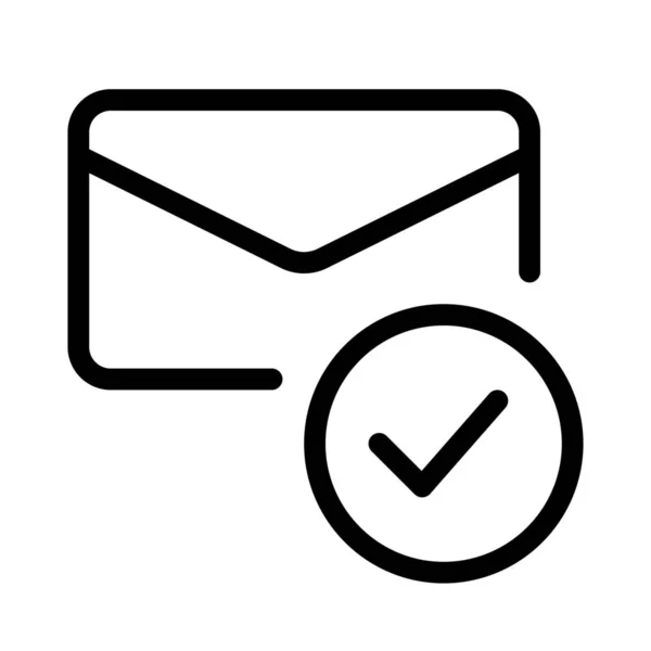 Poštovní Schránka Vybraný Email Vektorová Ilustrace — Stockový vektor