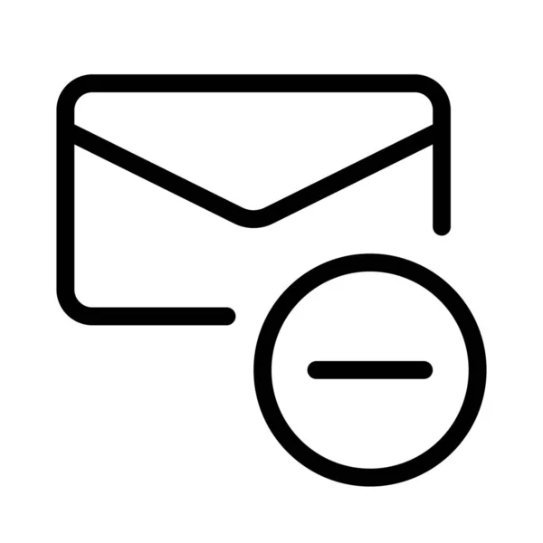 Excluir Mensagem Mail Ilustração Vetorial — Vetor de Stock