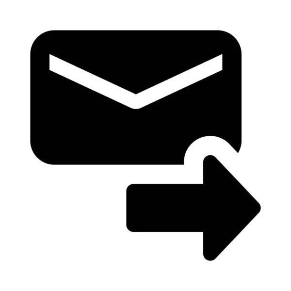 Tlačítko Mail Vpřed Vektorová Ilustrace — Stockový vektor