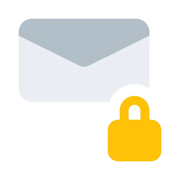 Locked Encrypted Email Vector Illustration — Stock Vector