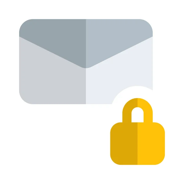 Locked Encrypted Email Vector Illustration — Stock Vector