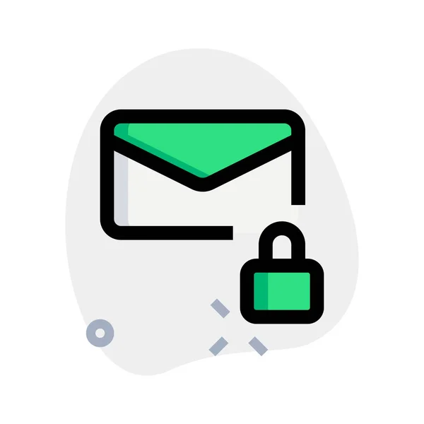 Email Crypté Verrouillé Illustration Vectorielle — Image vectorielle