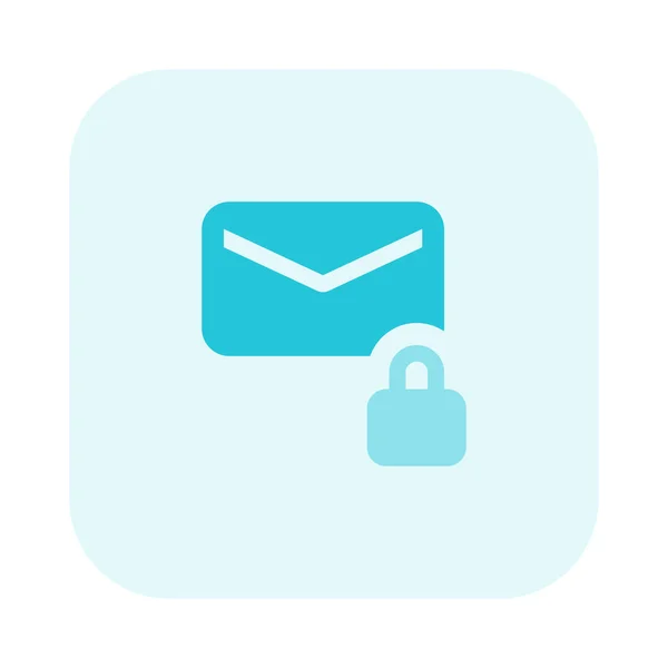 Locked Encrypted Email Vector Illustration — Stock Vector