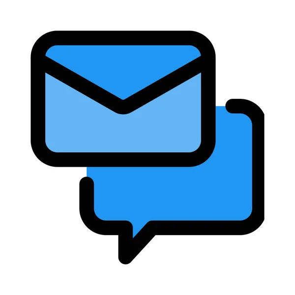 Online Mail Conversation Vector Illustration — Stock Vector