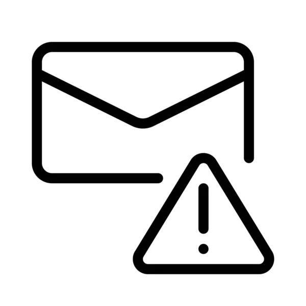 Email Warning Message Vector Illustration — Stock Vector