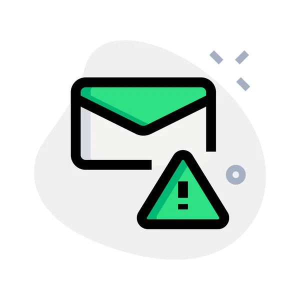 Email Message Avertissement Illustration Vectorielle — Image vectorielle