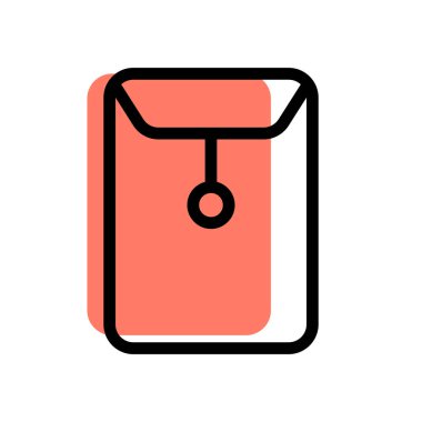 ofis mühürlü zarf, vektör illüstrasyonu 