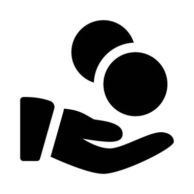 Sadaka ve yetersiz yardım, elinde bozuk paralarla bağış.