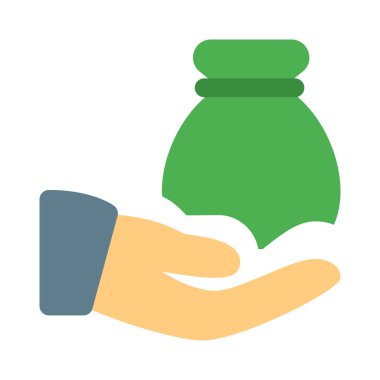 Elinde para çantasıyla banka kredisi.